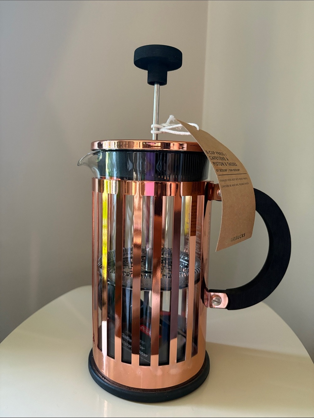 Bodum x Starbucks limited edition rose gold copper french press